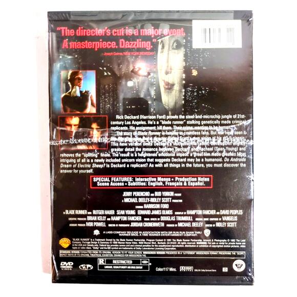 Blade Runner The Director's Cut DVD 1997 Harrison Ford Sci-Fi Classic NEW Sealed - Picture 2 of 2